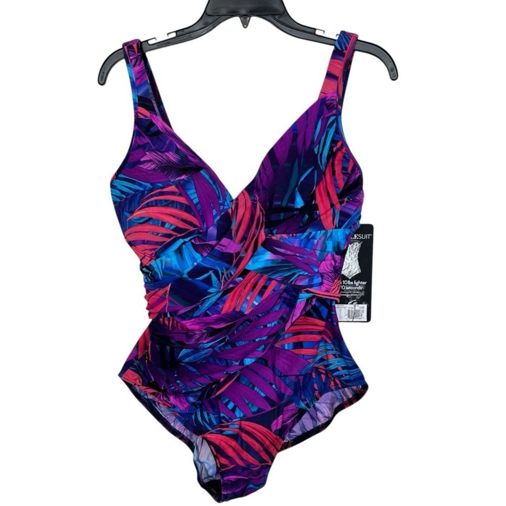 NWT MIRACLESUIT | Revele One Piece Swimsuit in Framboise Pink 16 - Picture 4 of 9